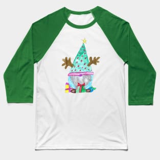 Christmas Gnome Design Baseball T-Shirt